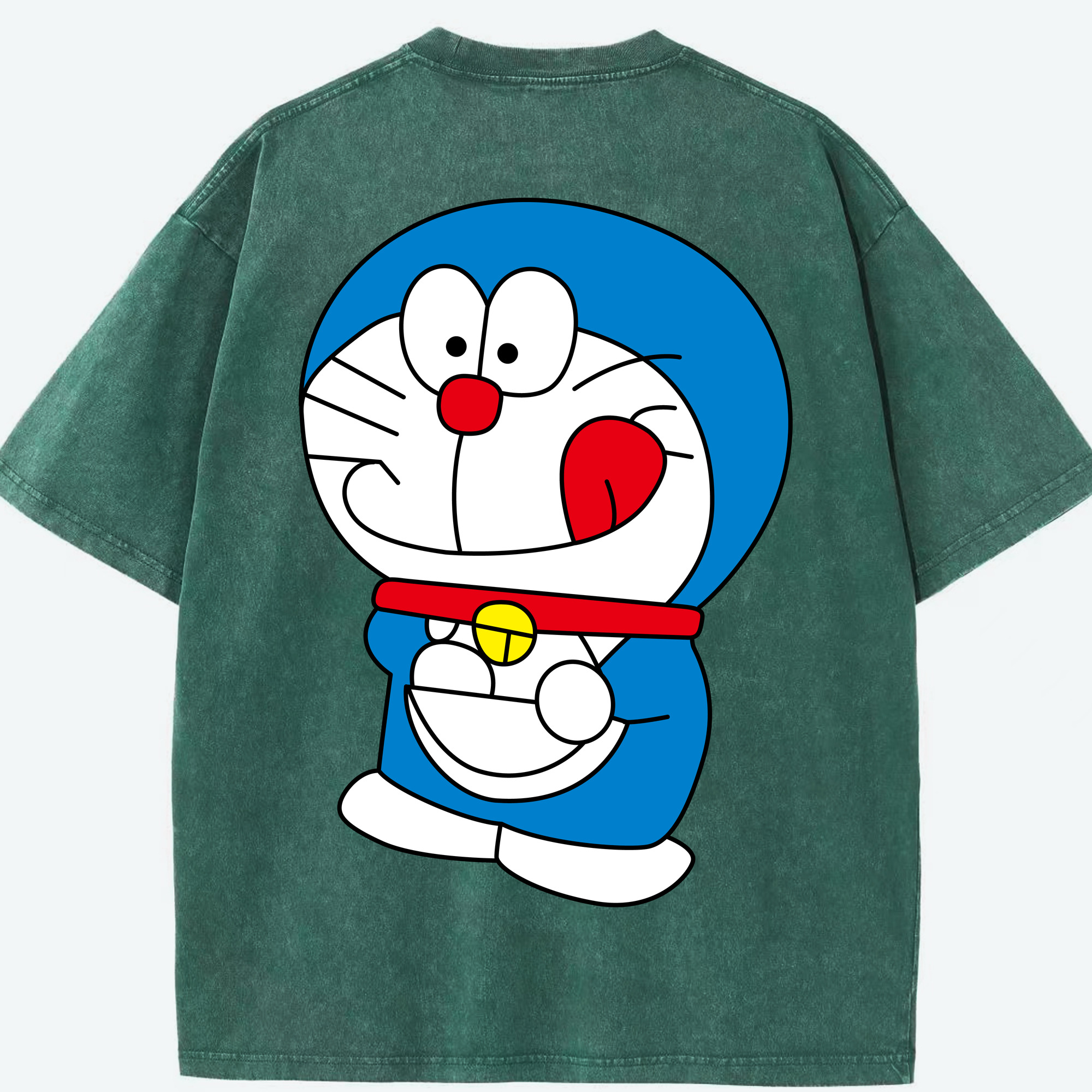 （画像用） ドラえもん Doraemon 綿100% ヴィンテージ風 半袖Tシャツ（背面プリント）